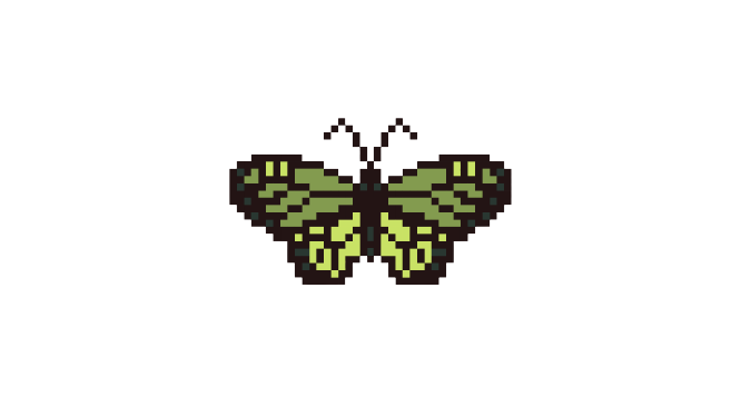  green butterfly